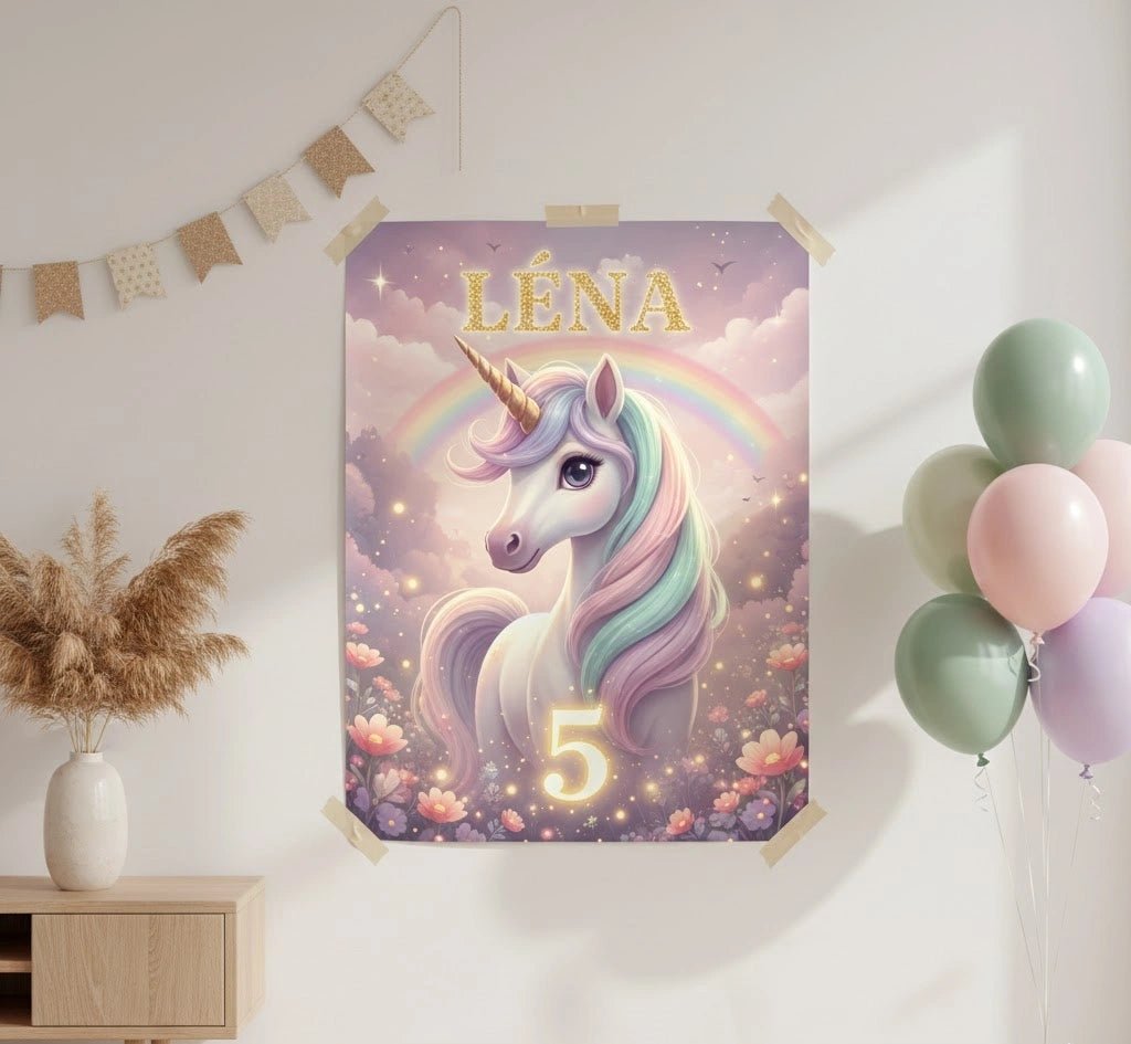 Licorne magique - affiche pour enfants