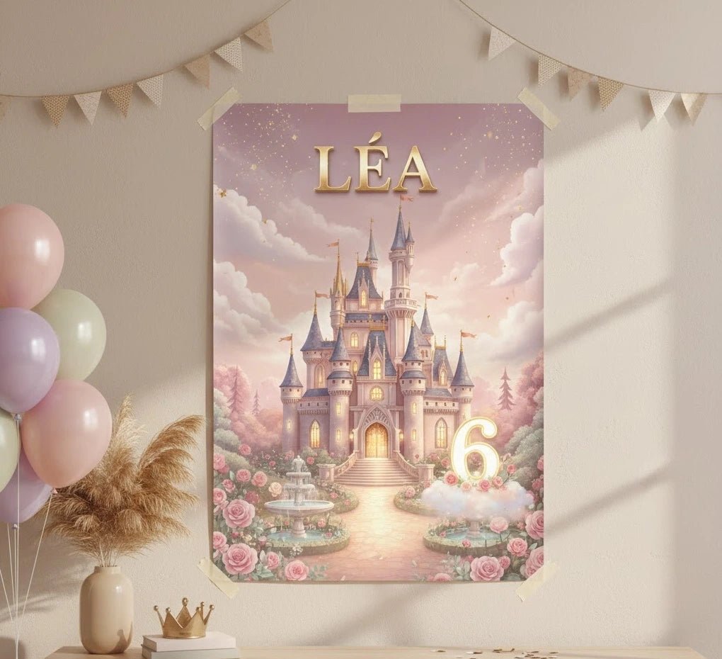 Château de princesse - affiche pour enfants