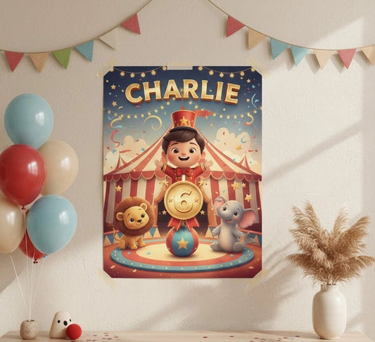Cirque magique - affiche pour enfants